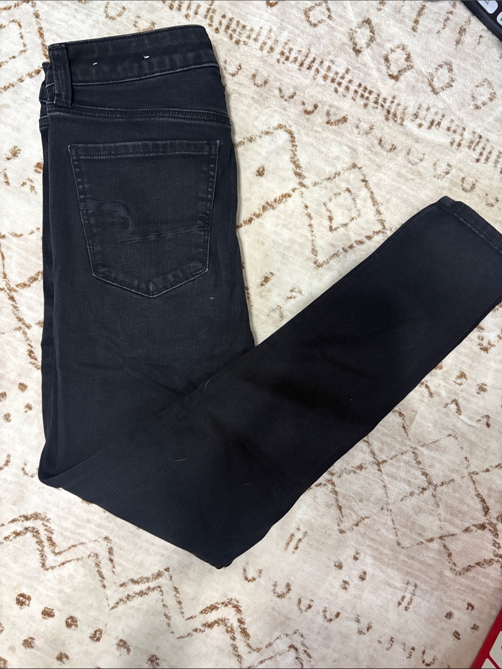 American eagle extreme High-Rise Legging Style Black Jeans size 6 REG